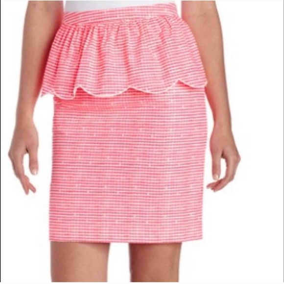 Lilly Pulitzer NWOTpink and orange scalloped skirt - Picture 2 of 6